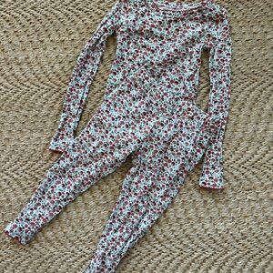2T floral minnow pajamas